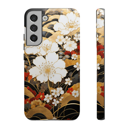 Chiyogami Floral Tough iPhone Case Galaxy S23 S22 S21 S20 Plus Ultra | Iphone 14 13 12 11 8 Pro Max Mini | Pixel 7 6 Pro 5 | Japanese Boho