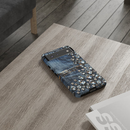 Blue Jean Queen Rhinestone Bling Phone Case