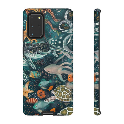 Undersea World Shark, Turtle, Manta Ray Phone Case