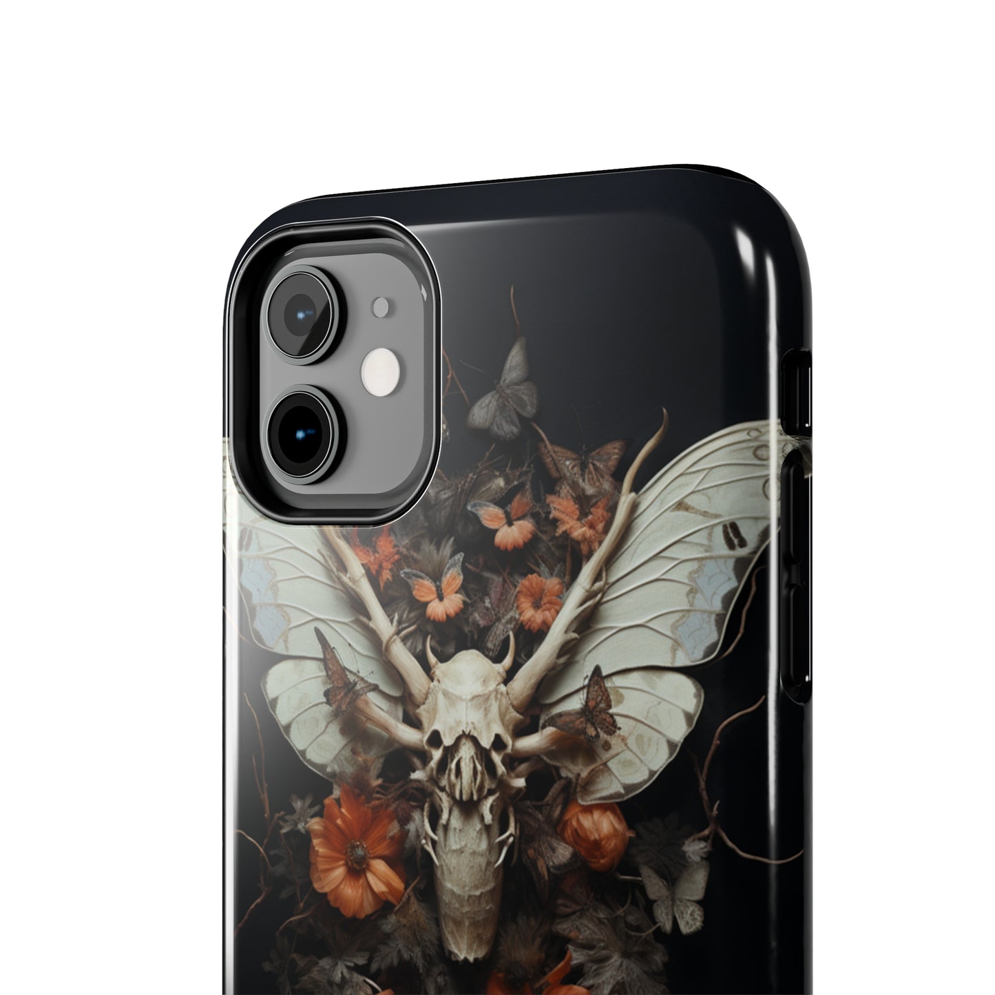 Deadhead Moth Gothic Dark Academia iPhone Case | Spooky Skull Mysterious Elegance