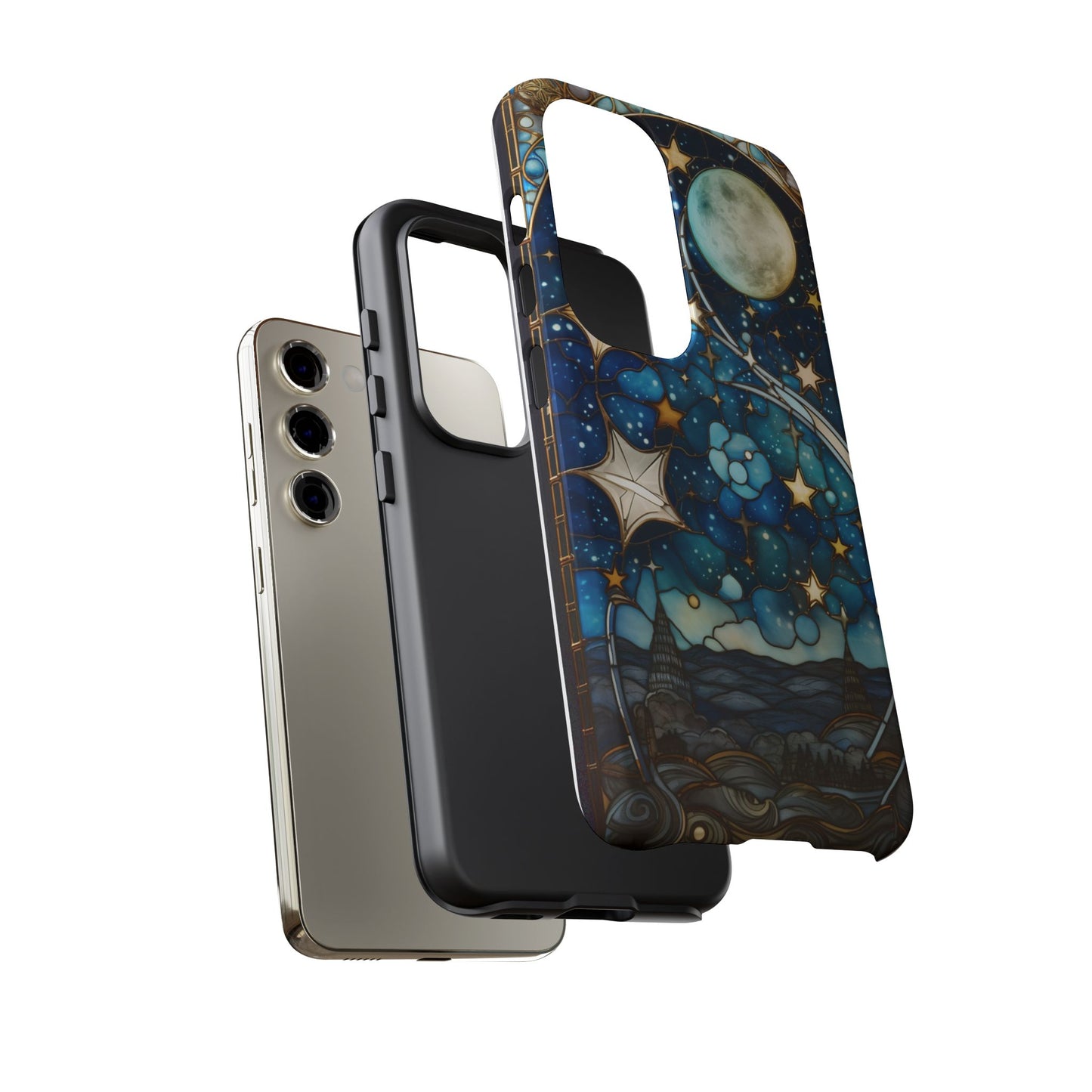 Boho Starry Night Stained Glass Artistry Phone Cover