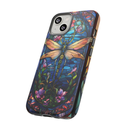 Art Nouveau Stained Glass Dragonfly Phone Case