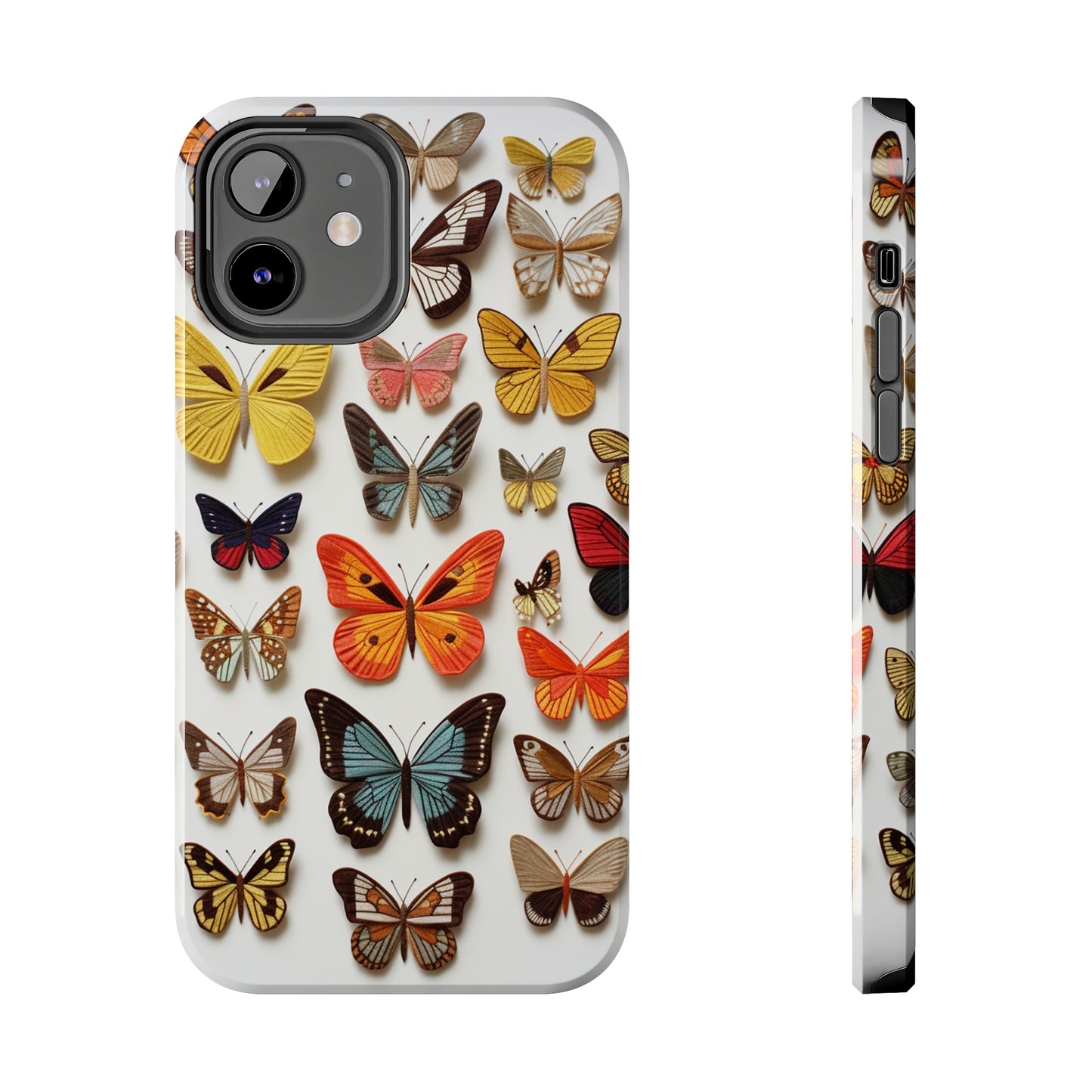 Elegant Embroidery: Delicate Butterfly iPhone Case – Crafted with Precision