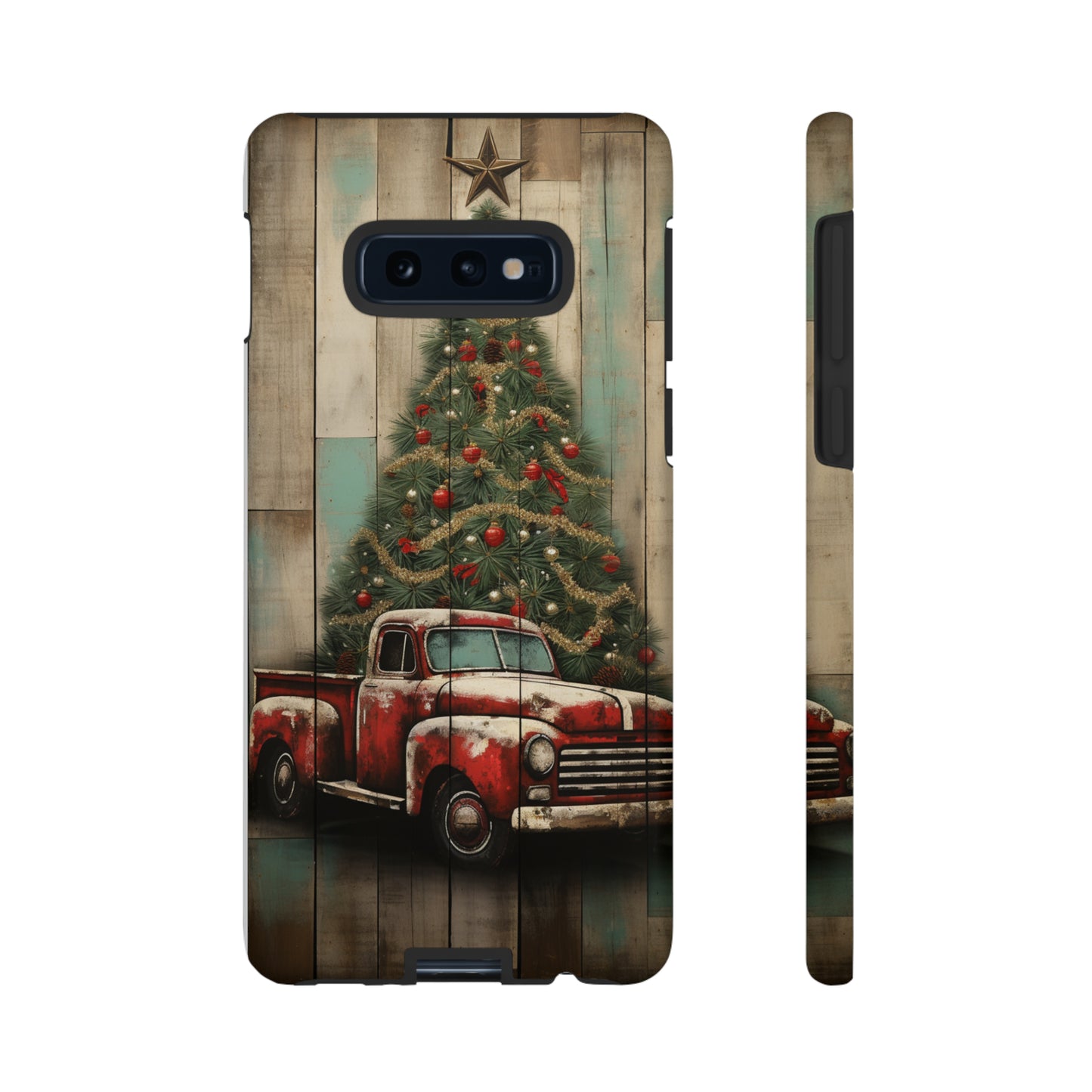 Classic Red Pickup Truck Christmas Phone Case