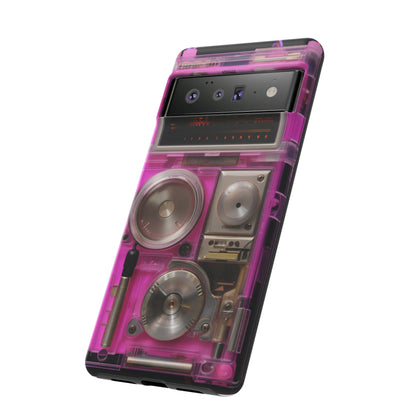 Cyberpunk Techno Gadget Walkman: Retro-Futuristic Premium Tough Phone Case | Iconic Style for iPhone, Samsung Galaxy, and Google Pixel