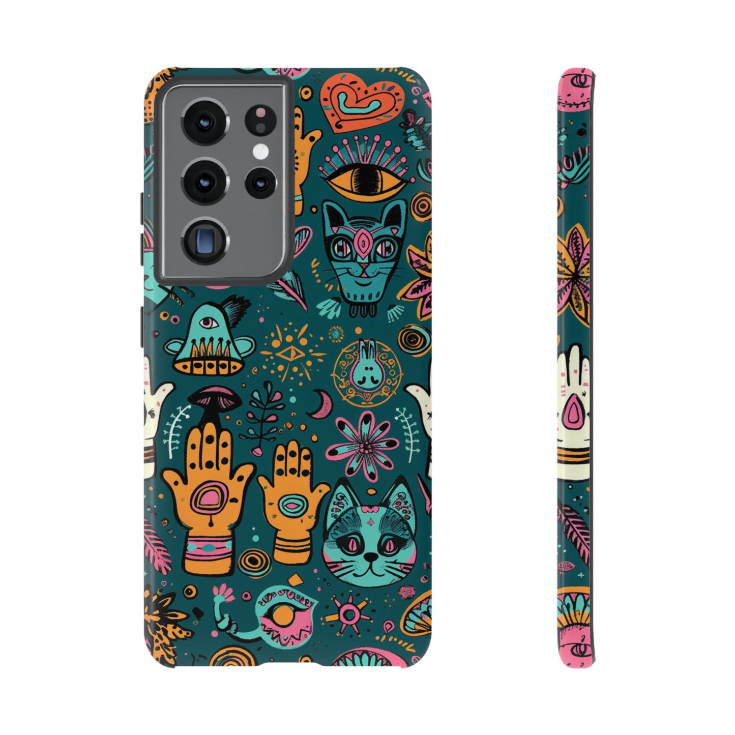 Kabbalistic Kitty Talisman Collage Phone Case