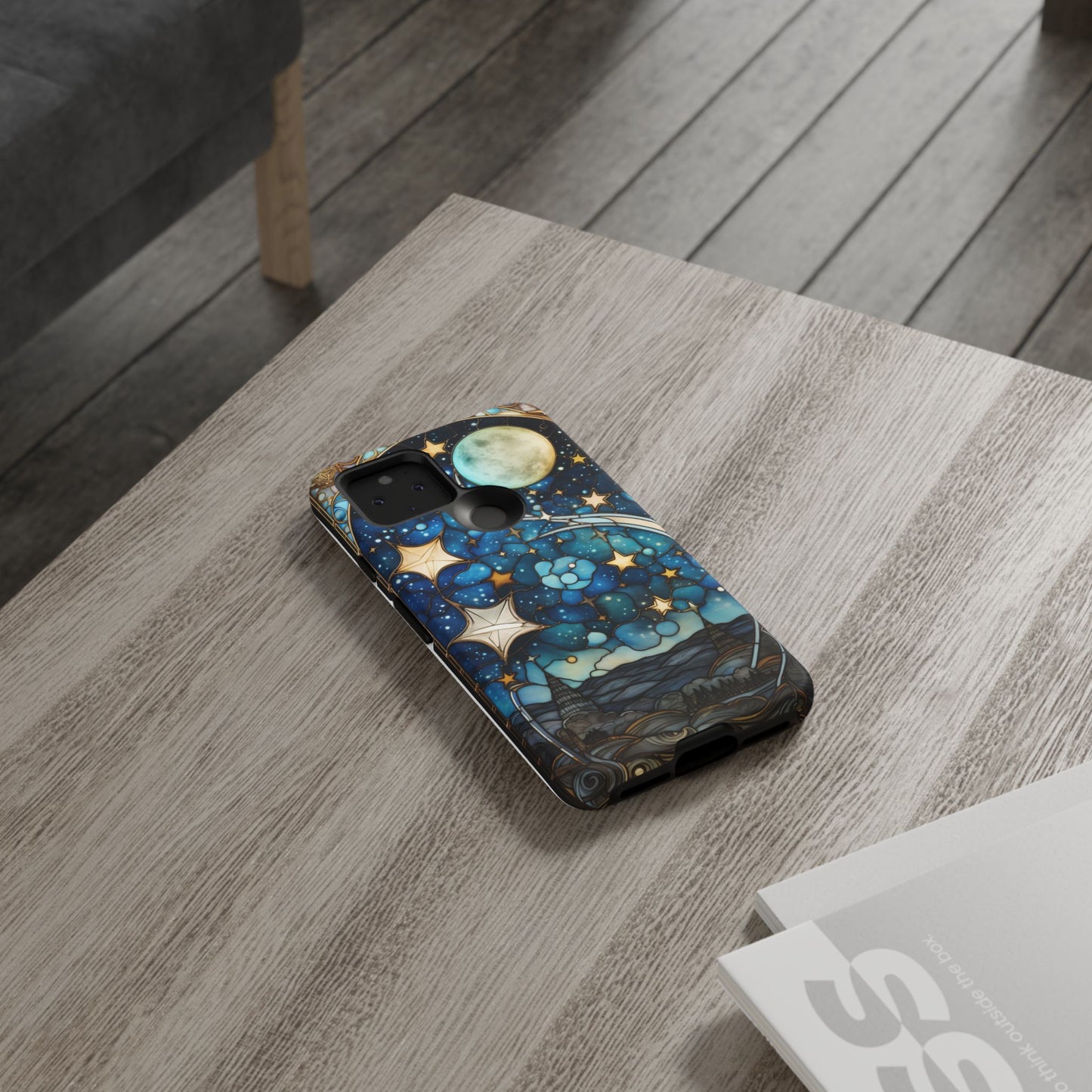 Boho Starry Night Stained Glass Artistry Phone Cover