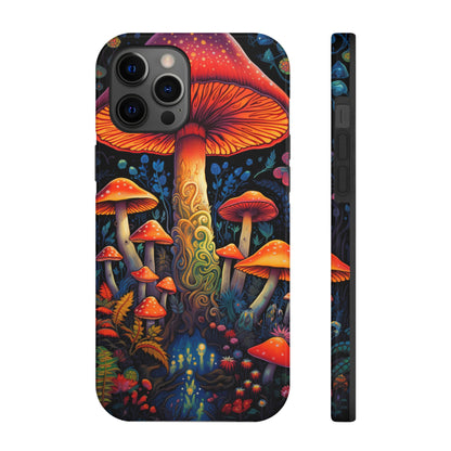 Trippy Magic Mushroom Tough iPhone Case | Psychedelic Art Phone Cover