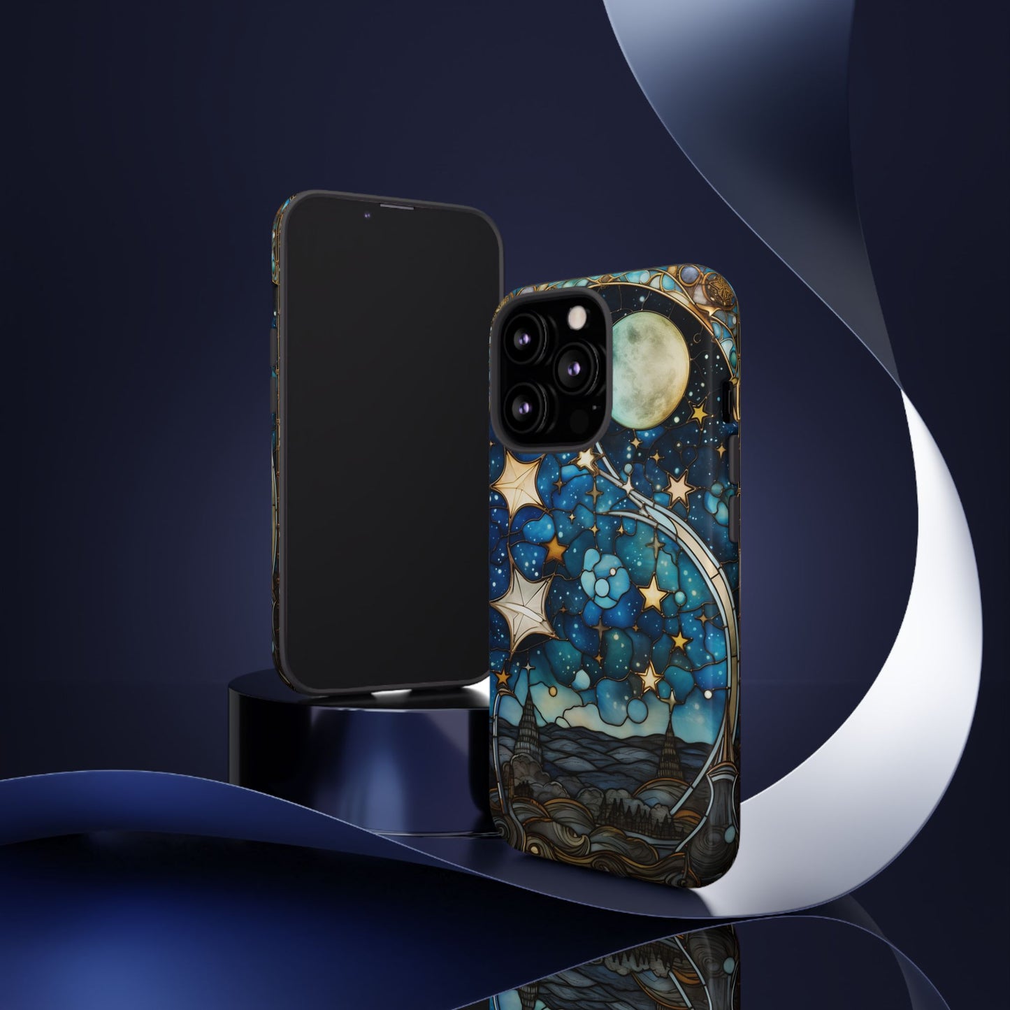 Boho Starry Night Stained Glass Artistry Phone Cover