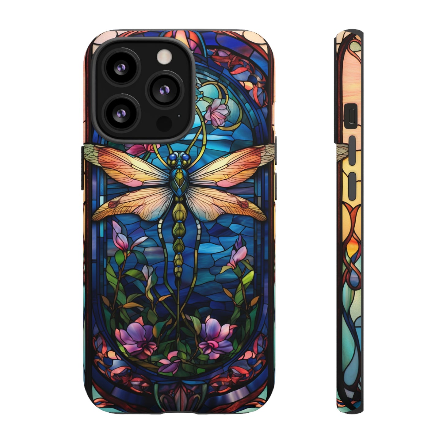 Art Nouveau Stained Glass Dragonfly Phone Case