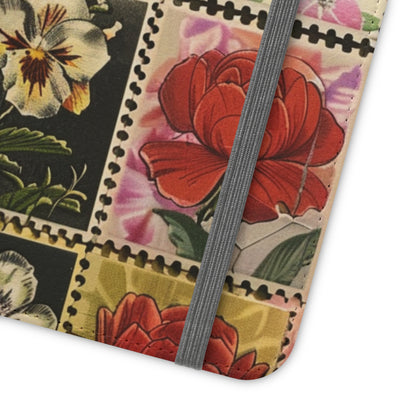 Vintage Floral Stamp Collection Flip Case