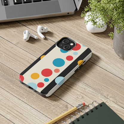 Classic Meets Creative: Abstract Polka Dots Tough Case for iPhone