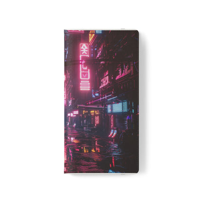 Cyberpunk City at Night Wallet Case