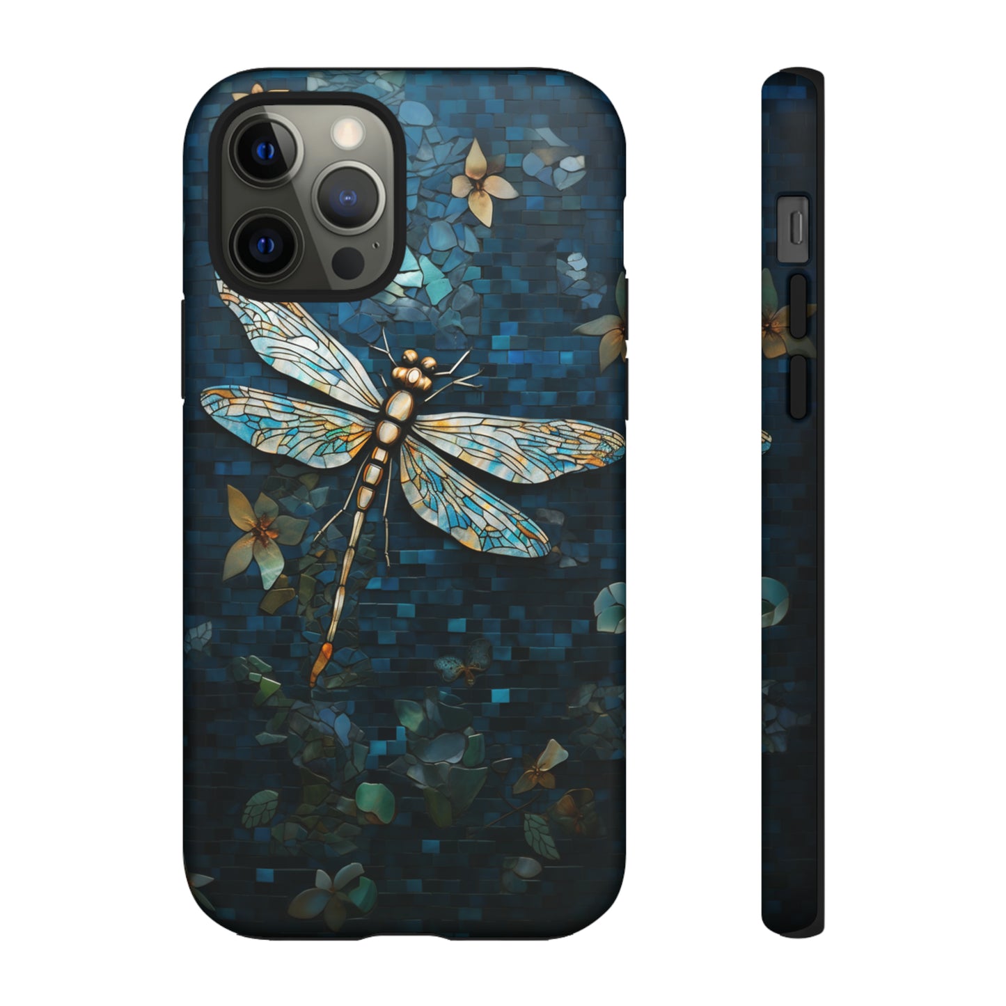 Vintage Mosaic Style Dragonfly