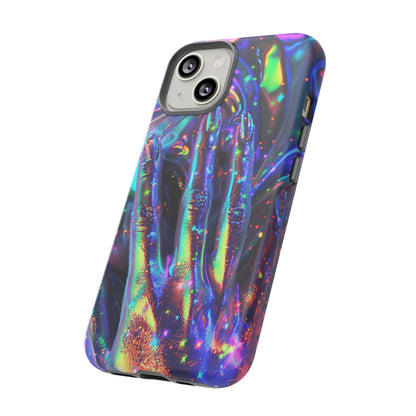 Marbled opalescent Holographic Print Phone Case