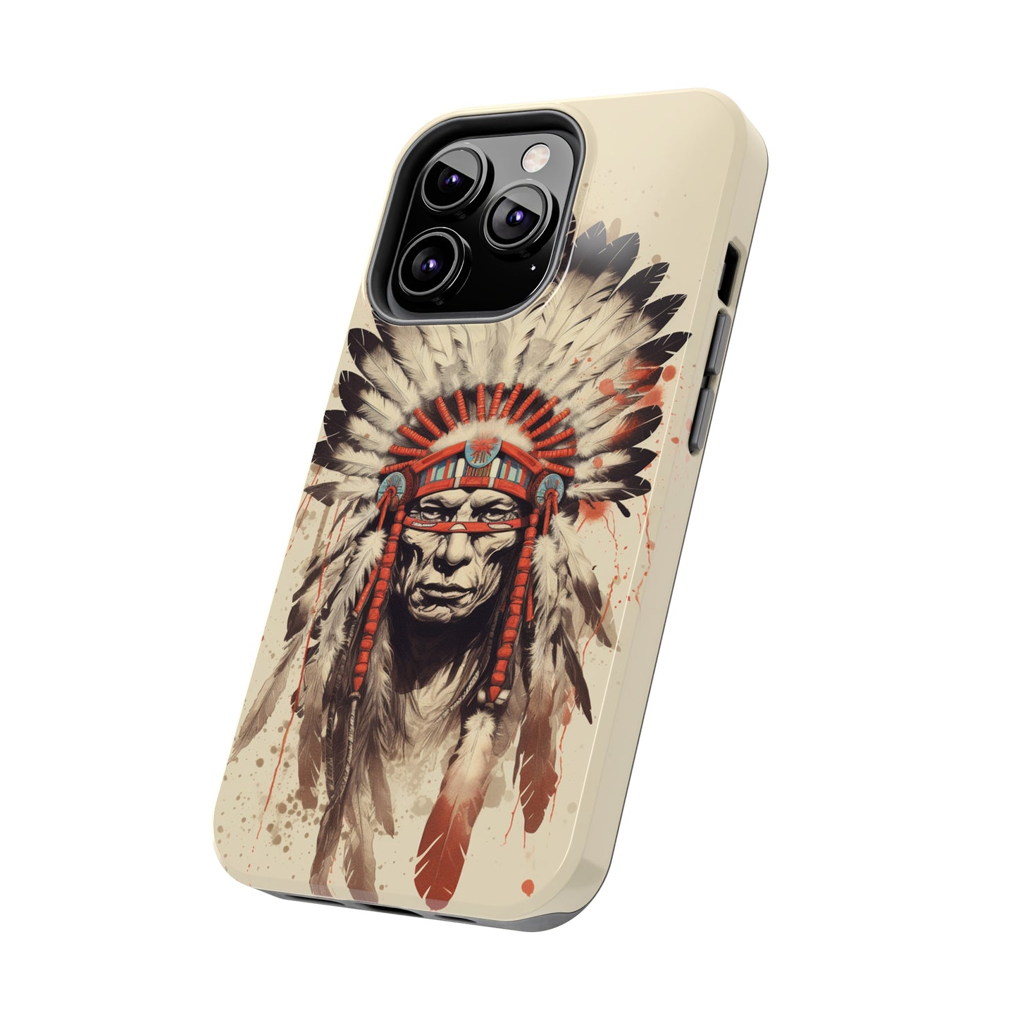 Proud Heritage: Native American Chief Headdress | Iconic Tribal iPhone Case for Models 11 through 14 Pro Max