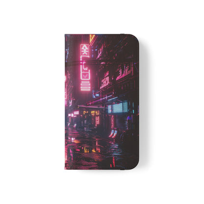 Cyberpunk City at Night Wallet Case