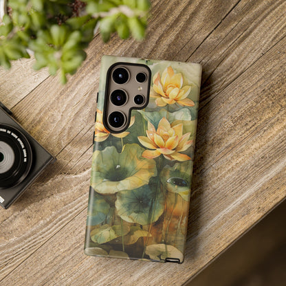 Zen Lotus Watercolor Painting iPhone 15 Case