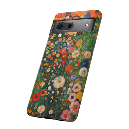 Gustav Klimt Style Flower Garden Painting Phone Case