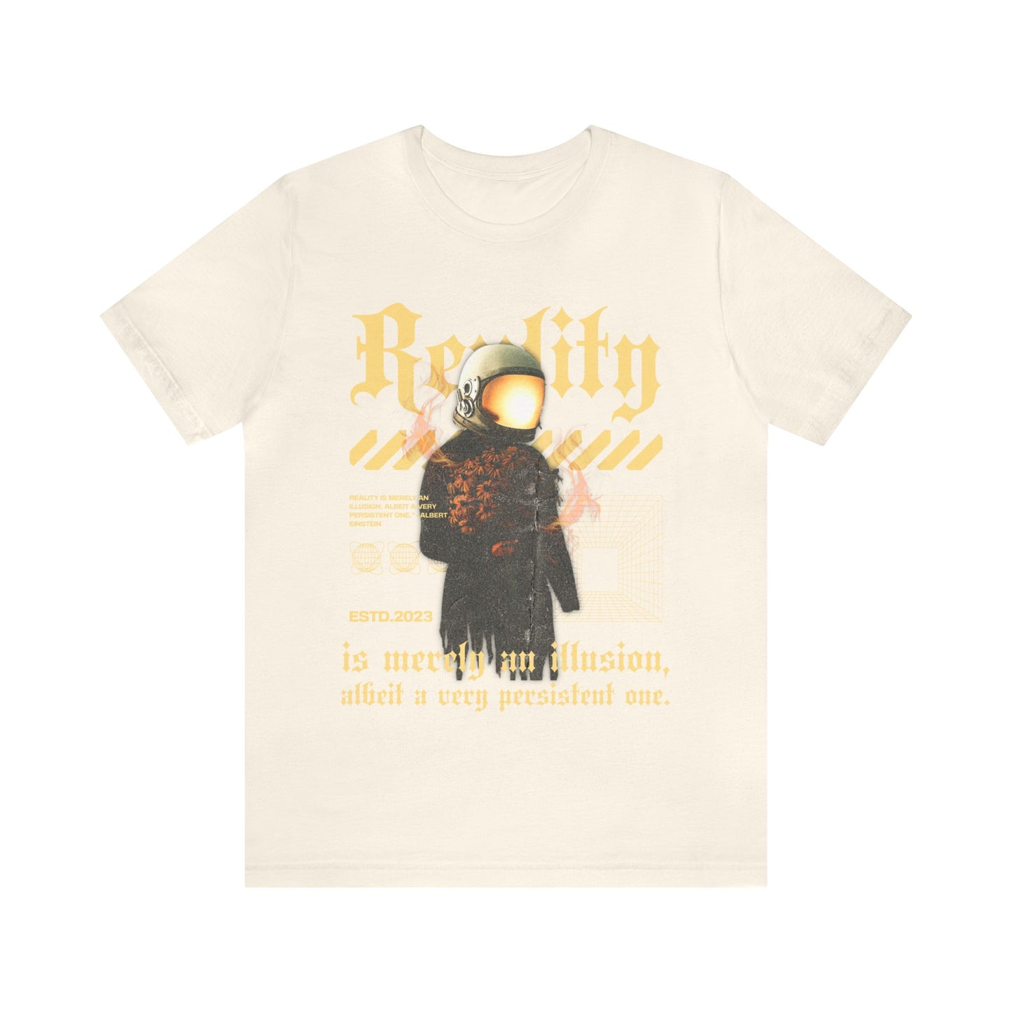 Albert Einstein Quote Tee - 'Reality is An Illusion' Unisex Cotton t-Shirt