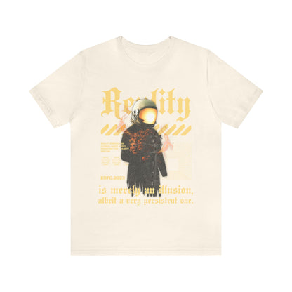 Albert Einstein Quote Tee - 'Reality is An Illusion' Unisex Cotton t-Shirt