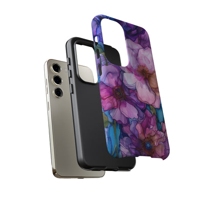 Purple Flower Stained Glass Phone Case