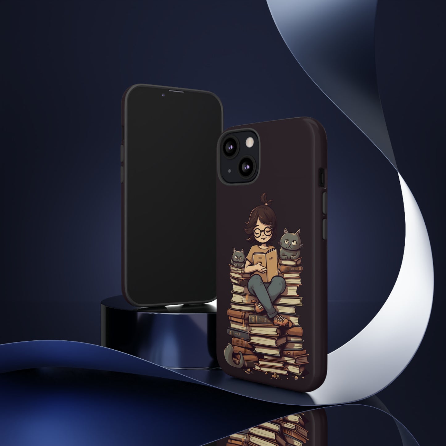 Cats and Books Phone Case