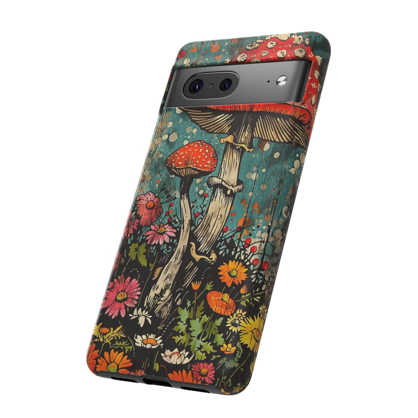 Trippy Magic Mushroom Retro Art Phone Case