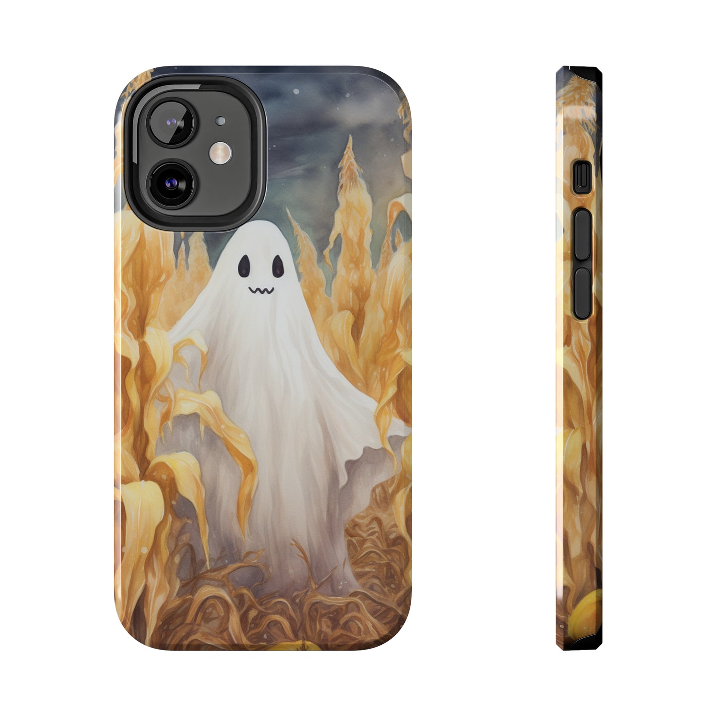 Ghost of Halloween Fall Pumpkins iPhone Case | Embrace the Spooky Autumn Vibes