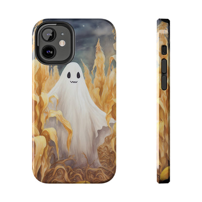 Ghost of Halloween Fall Pumpkins iPhone Case | Embrace the Spooky Autumn Vibes