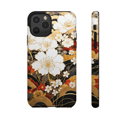 Chiyogami Floral Tough iPhone Case Galaxy S23 S22 S21 S20 Plus Ultra | Iphone 14 13 12 11 8 Pro Max Mini | Pixel 7 6 Pro 5 | Japanese Boho