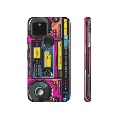 Boombox Hip Hop Music iPhone Case | Embrace Retro Vibes with Urban Beats for Google Pixel, iPhone, and Samsung Cases