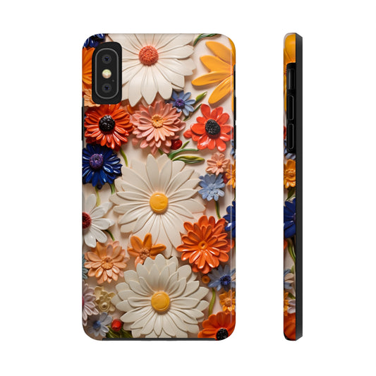 Color Splash Plastic Flower Tough iPhone Case | Vibrant Phone Cover