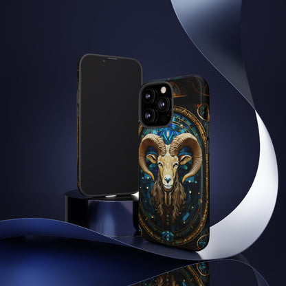 Aries Astrology Stained Glass Design Phone Case