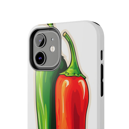 Green or Red Hot Chiles iPhone Case | New Mexico Fiery Flavors for Spice Lovers