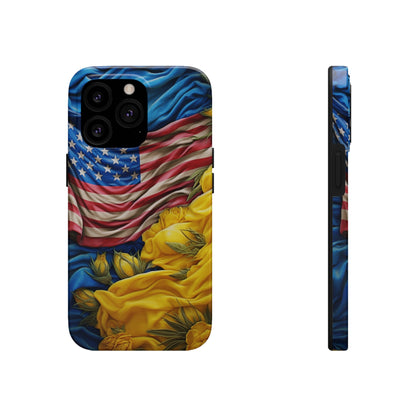 Support Ukraine Flag Phone Case | Show Your Ukrainian USA Patriotic Spirit with a Tough iPhone Case