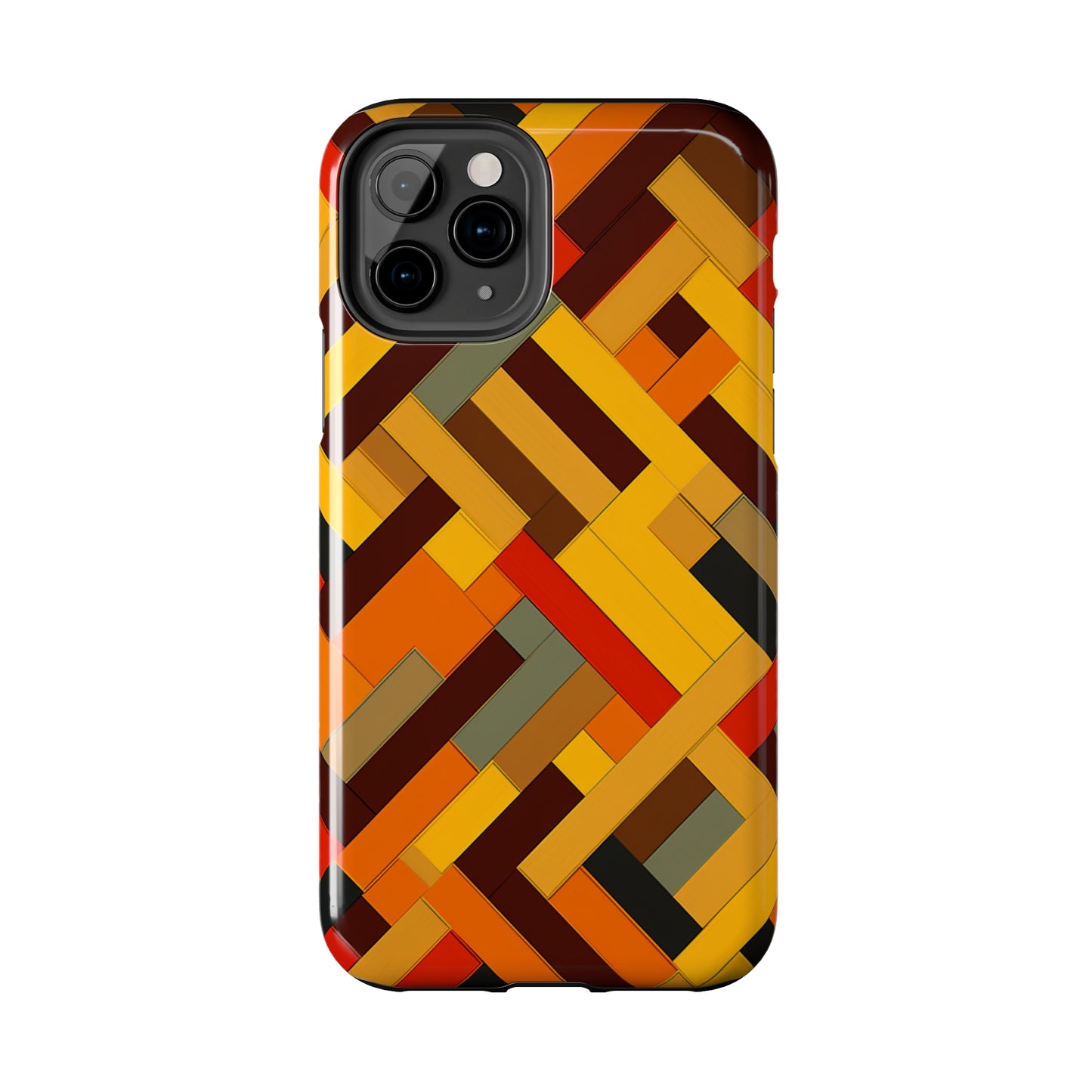 iPhone Tough Case: Intricate & Durable - The Weave Geometric Art Pattern