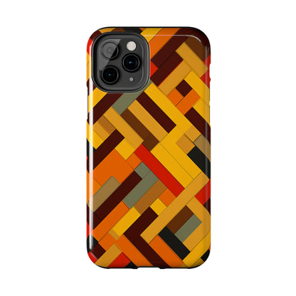 iPhone Tough Case: Intricate & Durable - The Weave Geometric Art Pattern