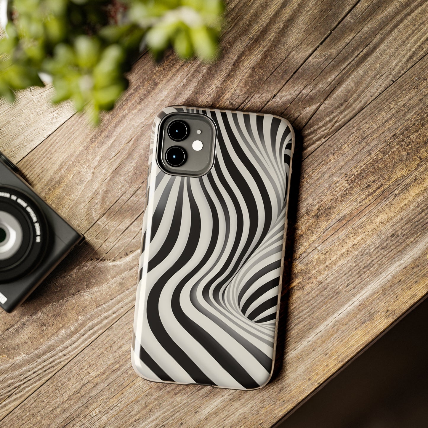 Twist Your Perception: Optical Illusion Tough Case for Apple iPhone Models – Where Art Meets Function