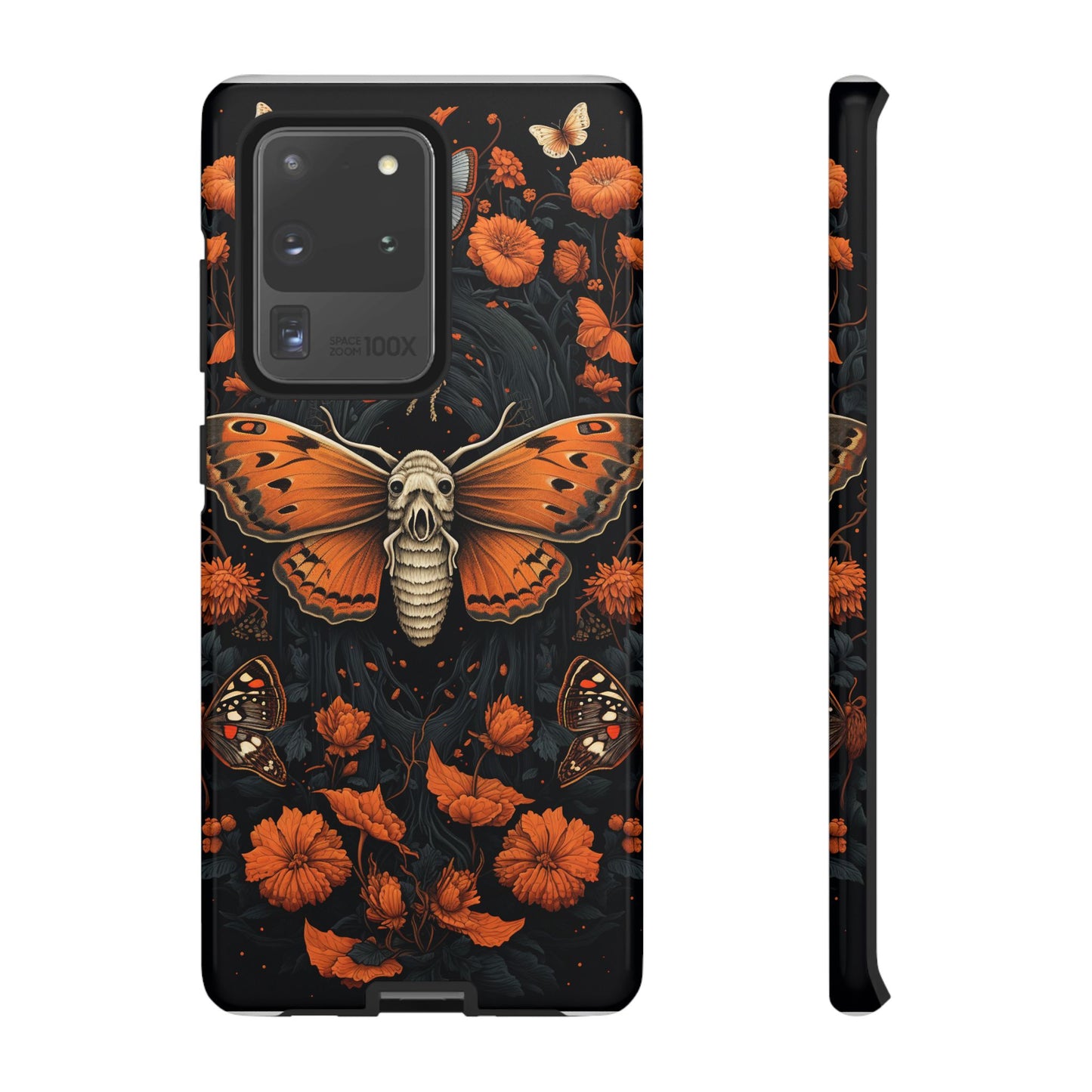 Eerie Elegance Halloween Goth Moth Phone Cover