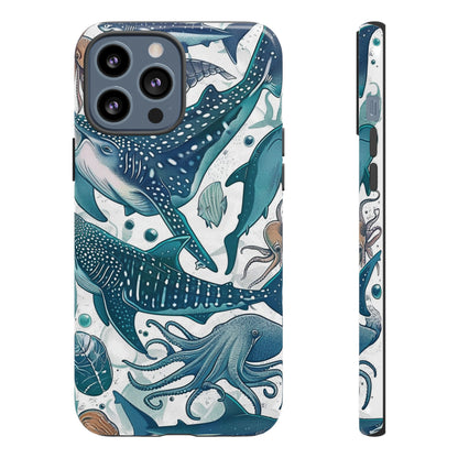 Undersea World Shark, Turtle, Manta Ray Phone Case