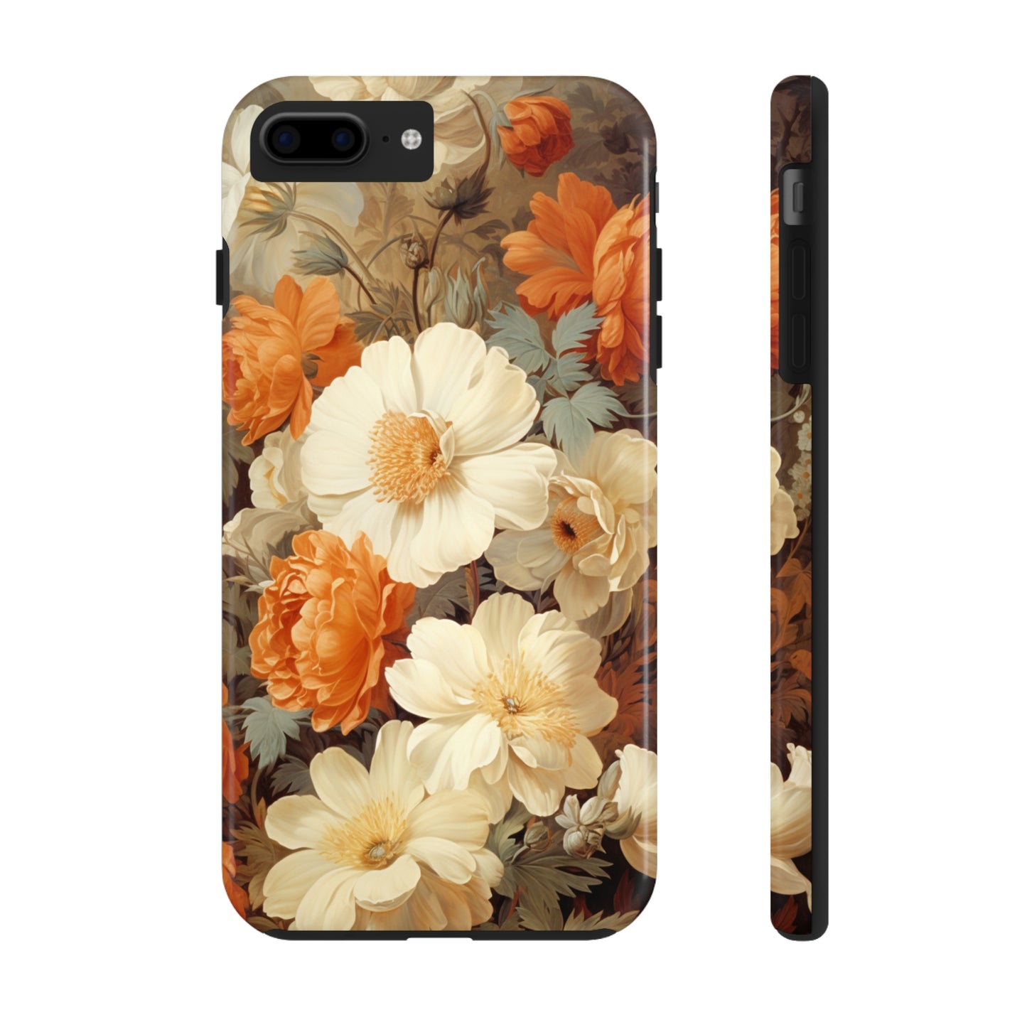 Vintage Floral Aesthetic Phone Tough Case Antique Print for iPhone 14 11 Pro 12 13 XR XS X 7+ 8 Boho Nature Flowers Cottage Core