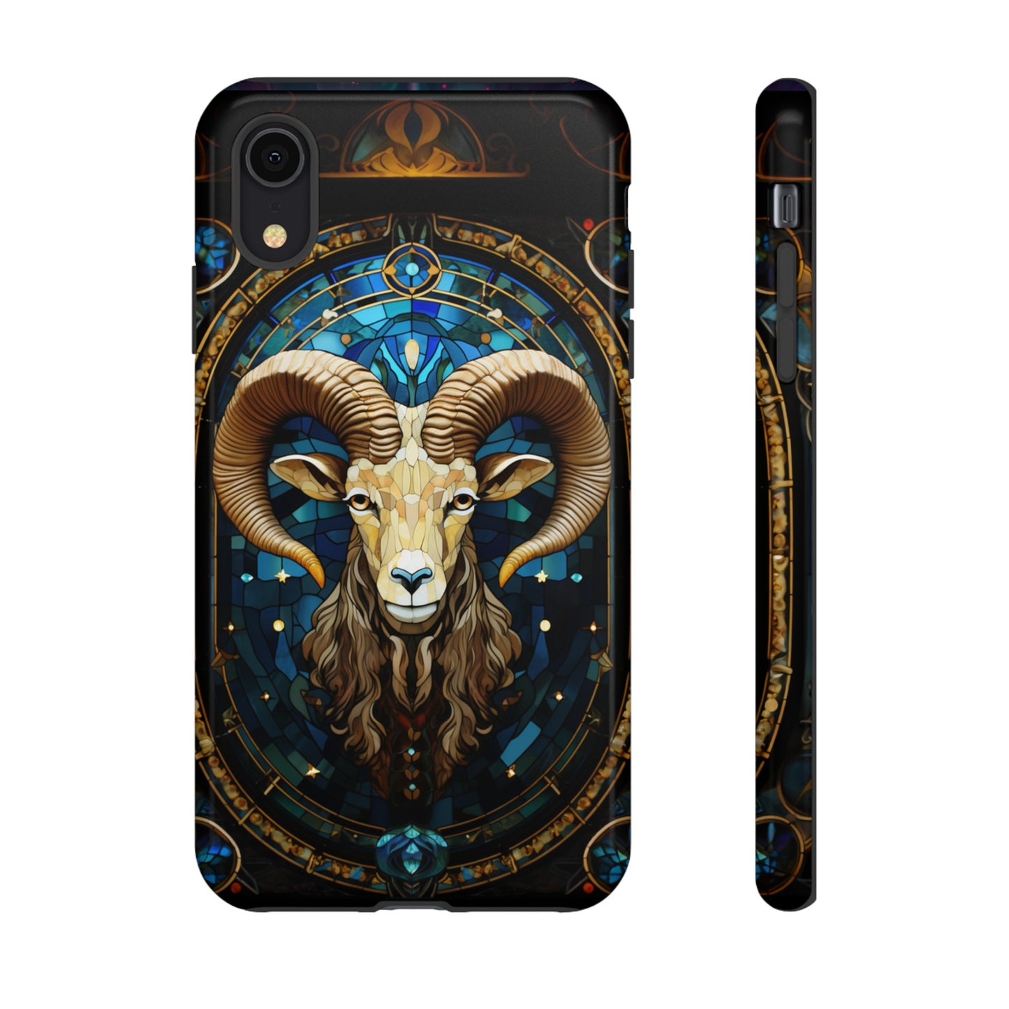 Aries Astrology Stained Glass Design Phone Case