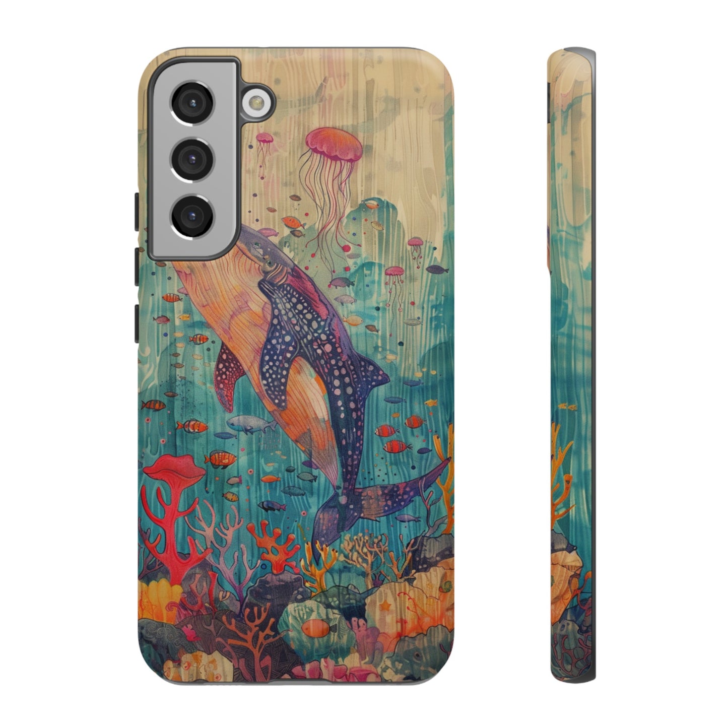 Whale Shark, Turtle, Manta Ray Phone Case