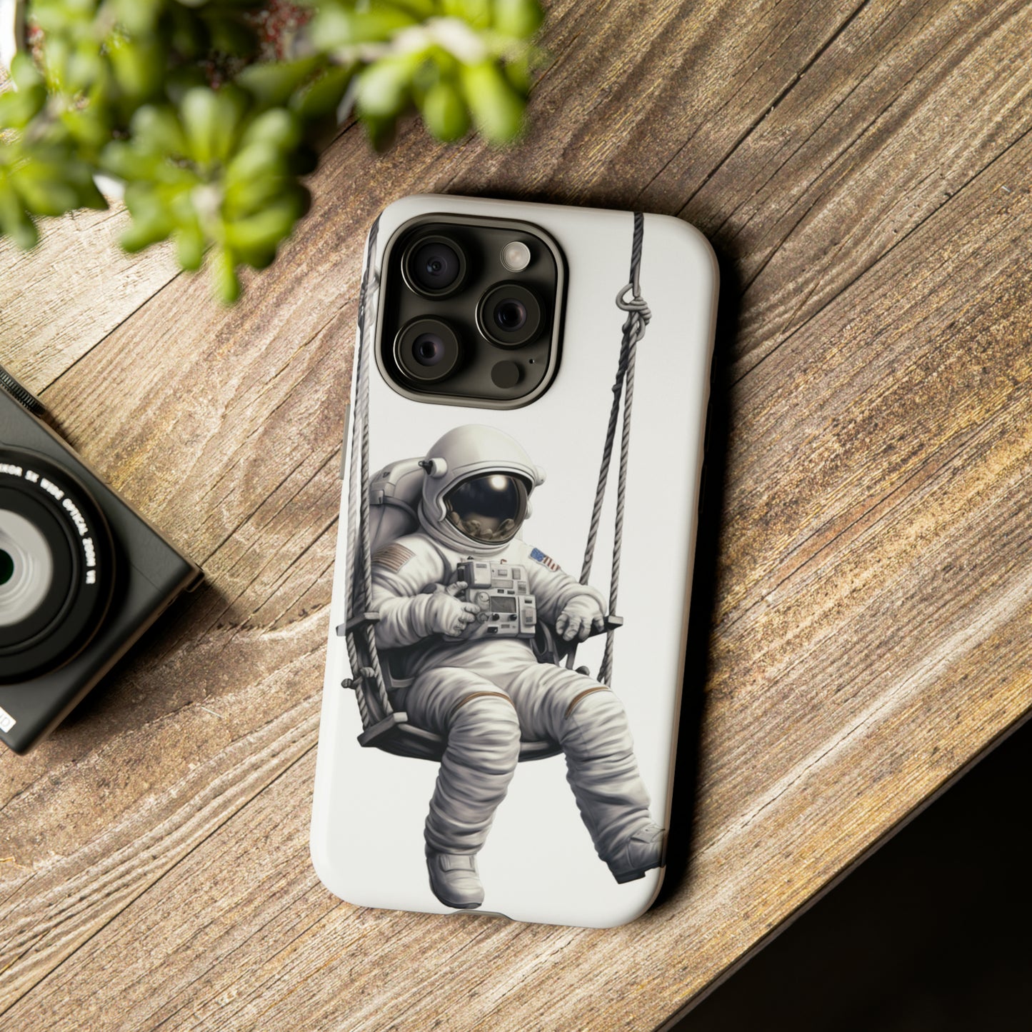 Astronaut on a Swing Phone Case