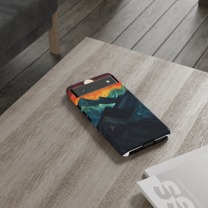 Mountain Abstract Tough Case | Embrace Nature's Beauty with a Durable Phone Case