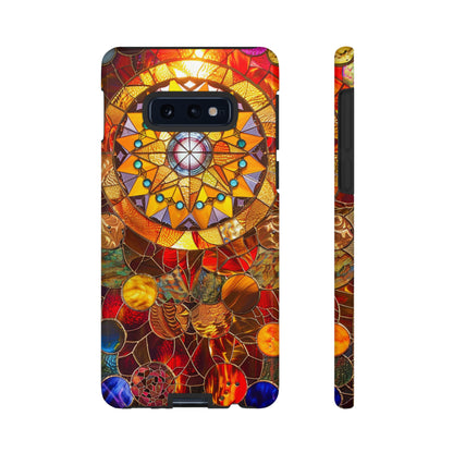 Cosmic Stained Glass Mandala Phone Case