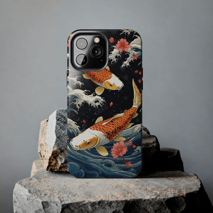 Graceful Flow: Koi Fish Inspired | Japanese Art Masterpiece iPhone Case