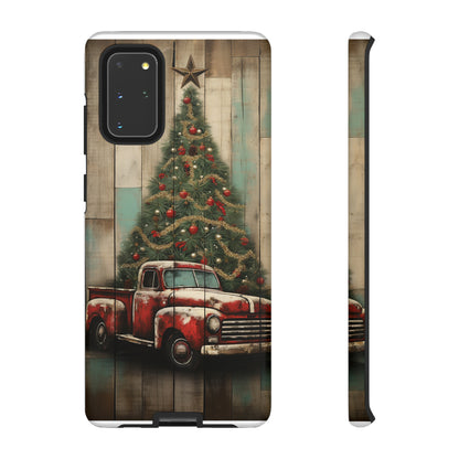 Classic Red Pickup Truck Christmas Phone Case