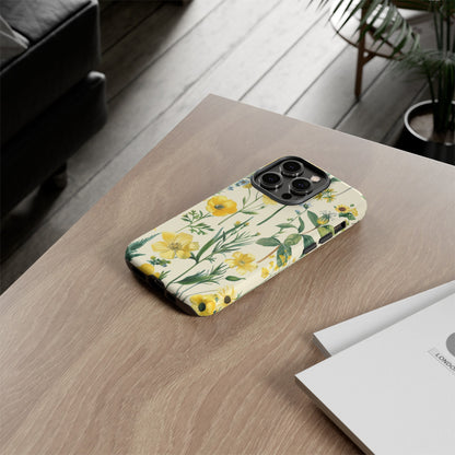 Floral Sage Yellow Wildflower Phone Case